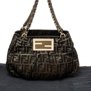 Fendi Large Glitter FF Zucca Mía Gradation Chain Shoulder Tote